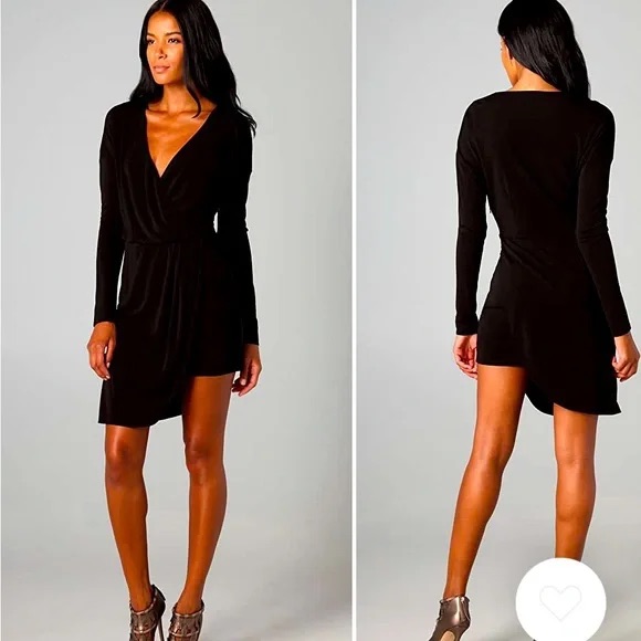 Haute Hippie Elegant Black Long Sleeve Dress